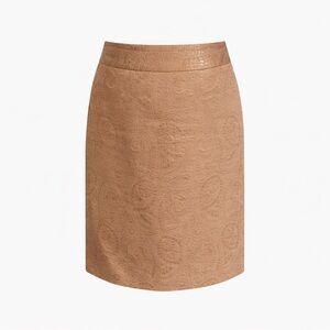 Banana Republic Tan Embossed Pencil Skirt Textured Jacquard Career Size 4